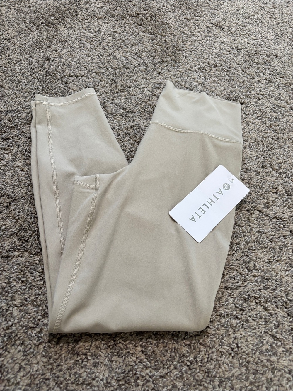 Athleta Transcend Contrast Stitch leggings size small NWT
